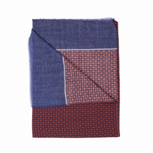 Écharpe en laine mérinos motifs ronds