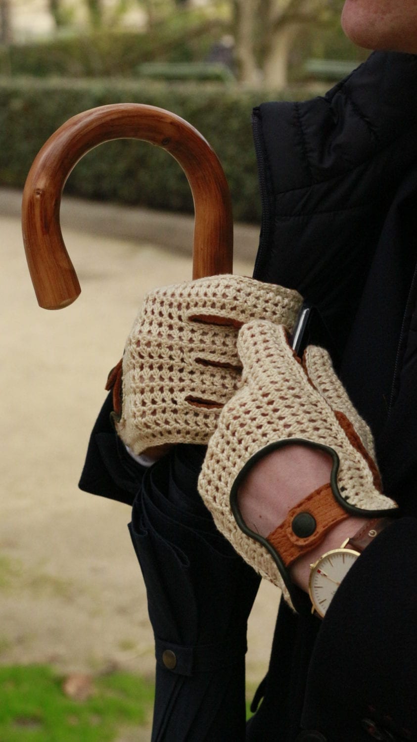 Gants de Conduite Crochet Homme Pécari - Rider