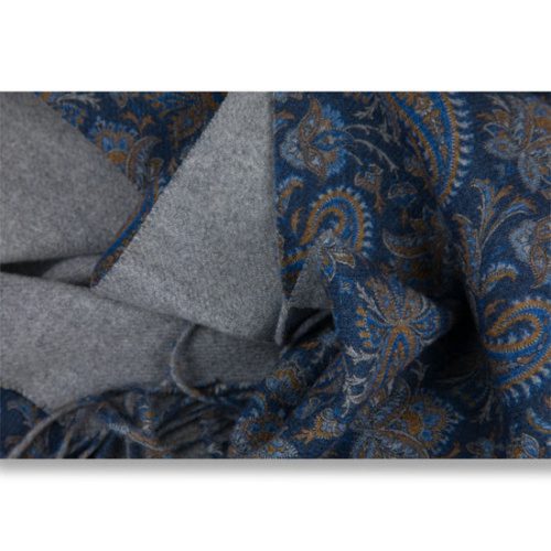 Echarpe en laine Massaua bleue