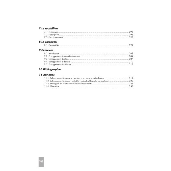 Théorie des Echappements-page-010-Table des matieres 2 Théorie des Echappements-page-010-Table des matieres 2