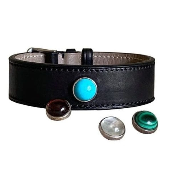 Ensemble de cabochons sertis d'argent et réversibles